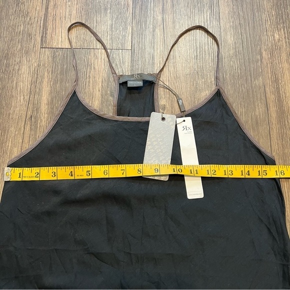 NWT Women’s Black Flowy Racerback Cotton Tank Top Low Cut Size L - Picture 8 of 10